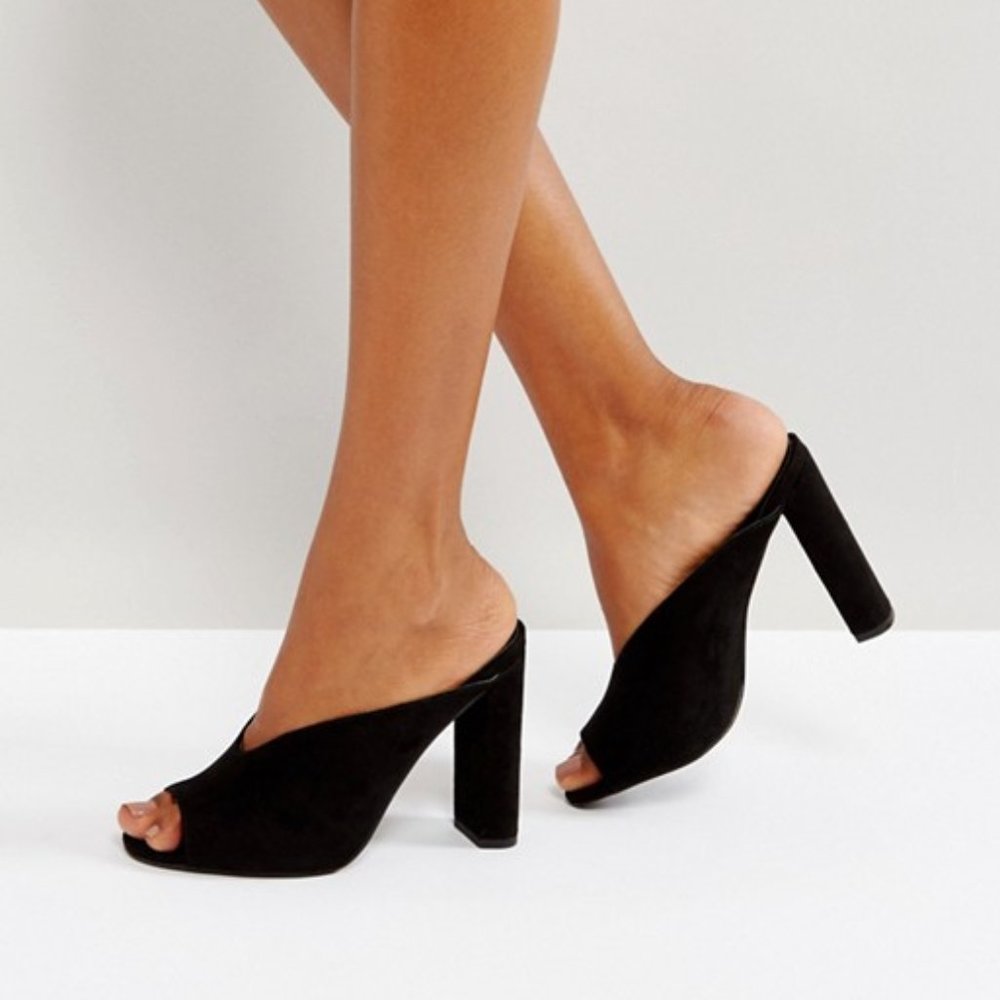 New Look Peep Toe High Vamp Mule